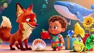Baby Fox and the Apple 🦊🍎🎶 Fun Fruit Adventure & Learning Song for Kids | Nursery Rhyme