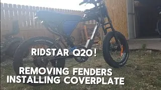 Installing cover Plate and removing fenders on the ridstar q20!