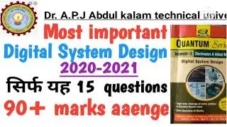 Digital System Design important questions aktu semseter exam