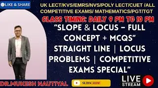 Slope & Locus of a Point | Straight Line MCQs & Problems | Class 11, PGT, TGT, CUET, NDA Maths