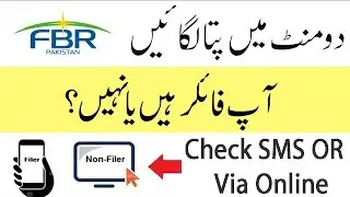 How to Check Filer & Non-Filer Status Online/SMS in Pakistan | How to Check Filer & Non-Filer Status