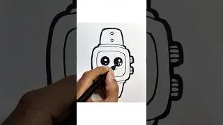 How to Draw Smartwatch,Easy Watch Drawing, #art #creativeideas #shorts ⌚️