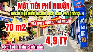 NHÀ MẶT TIỀN PHÚ NHUẬN. THUẬN TIỆN KINH DOANH SPA, NAIL, VĂN PHÒNG. DIỆN TÍCH 70m2. GIÁ 4,98 TỶ