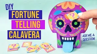 Make fortune telling paper calavera. Download fortune teller calavera skull template &bull; Happythought