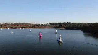 Frensham Ponds Dinghy sailing - Surrey - Ariel View