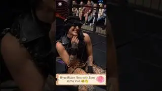 Rhea Ripley flirts with Ricochet&rsquo;s girlfriend Samantha Irvin 😂🤭