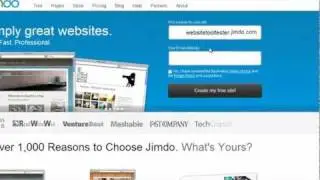 Jimdo: signing up for an account and choosing a domain name