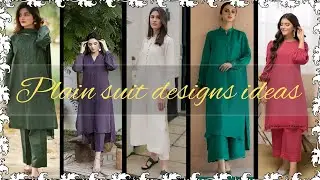 Trendy Plain Suit Designing Ideas 2024 |Latest plain Dress Design 2024| @Dressdesignsideas21