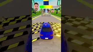 🤩CR7 Vs Vinicius JR Vs Messi Vs Lamine Yamal⚡Mini Cars Challenge! #beamngdrive #simulator #shorts