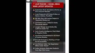 IRAN&ndash;ISRAEL WAR 2025 | Explosions Over Jerusalem, Airstrikes in Tehran | Full Timeline & Updates