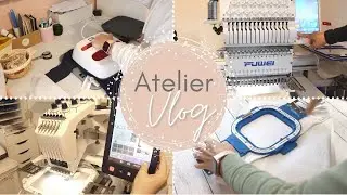 Vlog//Work with me //2 große Stickmaschinen parallel im Einsatz //handmadebyanni