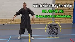 Nunchaku Horizontal Body Pass with Spin &ndash; Flow Transition Around the Torso
