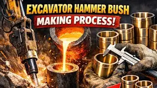 Excavator Machine Hammer Bush Making Technique #automobile #srk #usa 