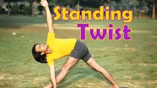 Revolved Triangle Pose | Parivrtta Trikonasana | Ashtanga Yoga Standing Pose | Vyfhealth