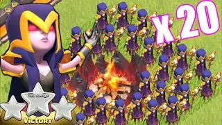 Clash Of Clans - LVL 3 ALL WITCH ATTACK!! (Over-powered or balanced?!?)