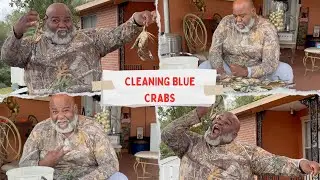 CLEANING BLUE CRABS #crabs #bluecrab #fishing #crabcleaning #crab #fyp #louisiana #fypyoutube