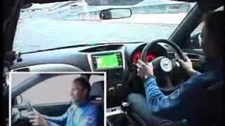 Petter Solberg driving the new Impreza STI