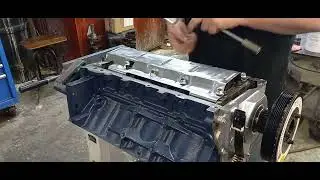 Modifying LS windage tray to clear ARP studs