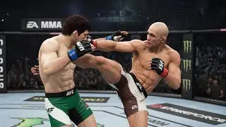 Bas Rutten and Scott Smith trade heavy shots in a non-stop war on EA MMA 2010. Pure chaos