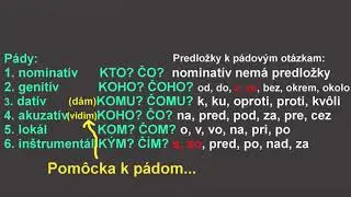 Podstatné mená 3 Pády