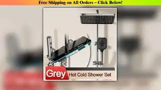 Temperature Digital Display Shower Set Shower Faucet System Set Hot Cold With Ambient Light Shower
