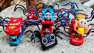 Upgrade RC LINGHTING MCQUEEN EATER Monster Percy Spider, Monster Mcqueen, Tayo Car Hantu  Monster 