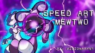Drawing Mewtwo Pokemon | Ipad Pro Procreate