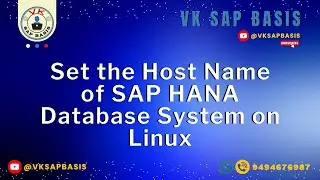 Задайте имя хоста системы базы данных SAP HANA в Linux
