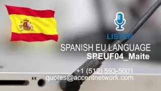 Castilian Spanish Voiceover Talent  - SPEUF04 Maite