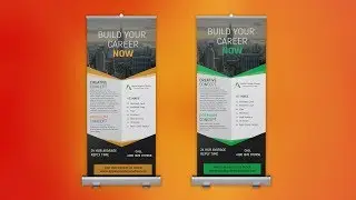Corporate Roll Up Banner Design - Photoshop Tutorial