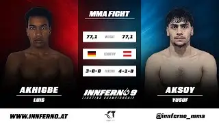 Free MMA Fight | Akhigbe Luis VS Aksoy Yusuf | INNFERNO 9 | Full MMA Fight Video
