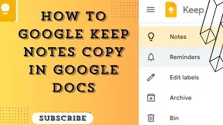 How To Google Keep Notes Copy In Google Docs
