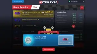 Earning the Blitz McLaro SLR 12.5 on Nitro Type