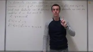 Formule van een raaklijn opstellen (VWO wiskunde A)