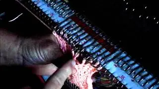 basket weave stitch on the knitting machine