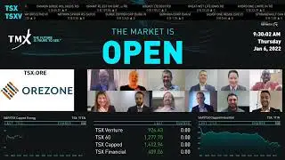 Orezone Gold Corporation Virtually Opens the Market Thursday January 6, 2022