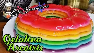 🌈GELATINA ARCOIRIS🌈 - Deliciosa Gelatina multicolor - fácil de hacer