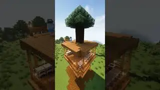 Minecraft Starter Treehouse #viral #minecraftshorts #minecraft #redstonebuild #minecrafttutorial
