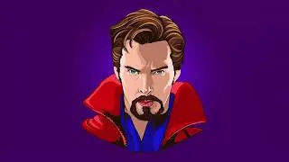 DOCTOR STRANGE | Speed Fanart Cartoon | Adobe Illustrator CC