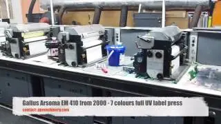 Gallus Arsoma EM 410 from 2000 7 colours Flexo label press