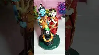 Shiva Parvati idol making with clay🔱🌸#shortvideo#shivparvati#shiv #viralshorts