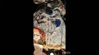 Stencil on a denim jacket | Трафарет на джинсовой куртке #unpacking #vintage #painting