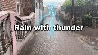 heavy rain with thunder is very comfortable to listen to while sleeping