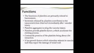 Platelets (thrombocytes) definition,function, properties 