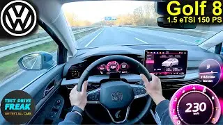 2025 VW Golf 8 Variant 1.5 eTSI (150 PS) TOPSPEED POV 🚗 Autobahn Drive | No Speed Limit