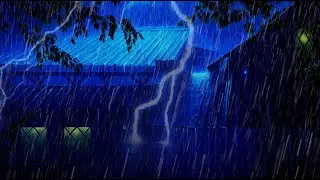 🔴Fall Asleep Instantly in 3 Minutes with Heavy Rain on a Tin Roof & Powerful Thunder Sounds