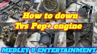 TVS Pep Plus Engine Dismantling Step by Step | Complete Engine Down Guide