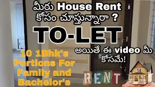1Bhk Houses for Rent|| Family and Bachelor's|| To-LET || Hyderabad ||