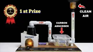 This Science Project Can Clean Factory Smoke! 🏭🌿 || Carbon Purification Model 🏆