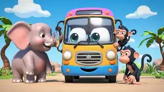 Jungle Wheels Go Round Song 🌴 | Learn Animals for Kids